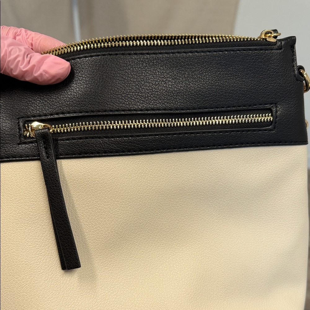 Chico's Black and Cream Crossbody Bag - Picture 9 of 9